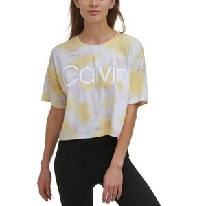 CK Performance Tie Dye Short Sleeve Logo T-Shirt yellow , m